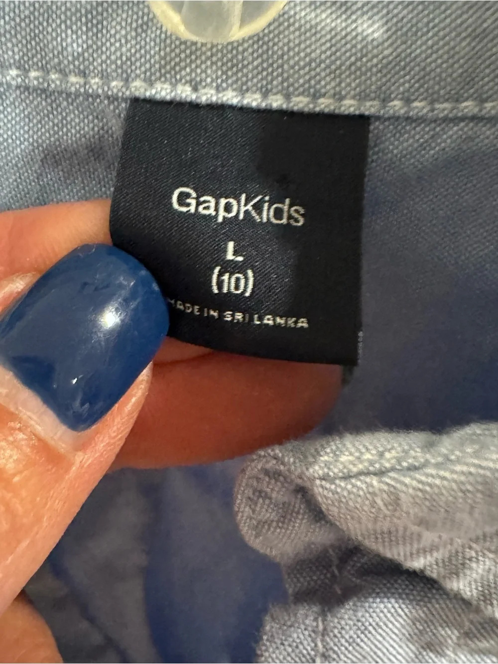 GAP Light Blue Button-Down Oxford Shirt